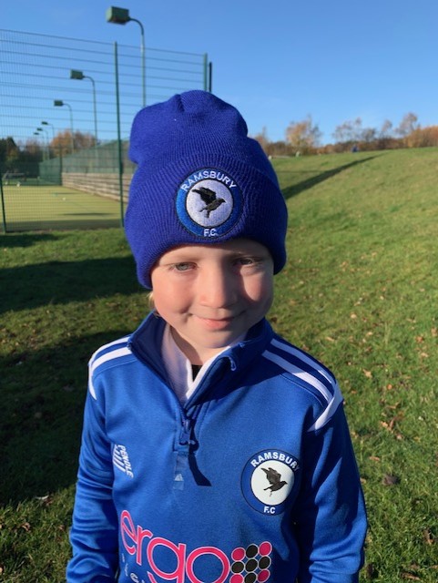Ramsbury FC Youth Players all kitted out for matches over Winter by the Pendle-Ramsbury FC Club Shop Partnership