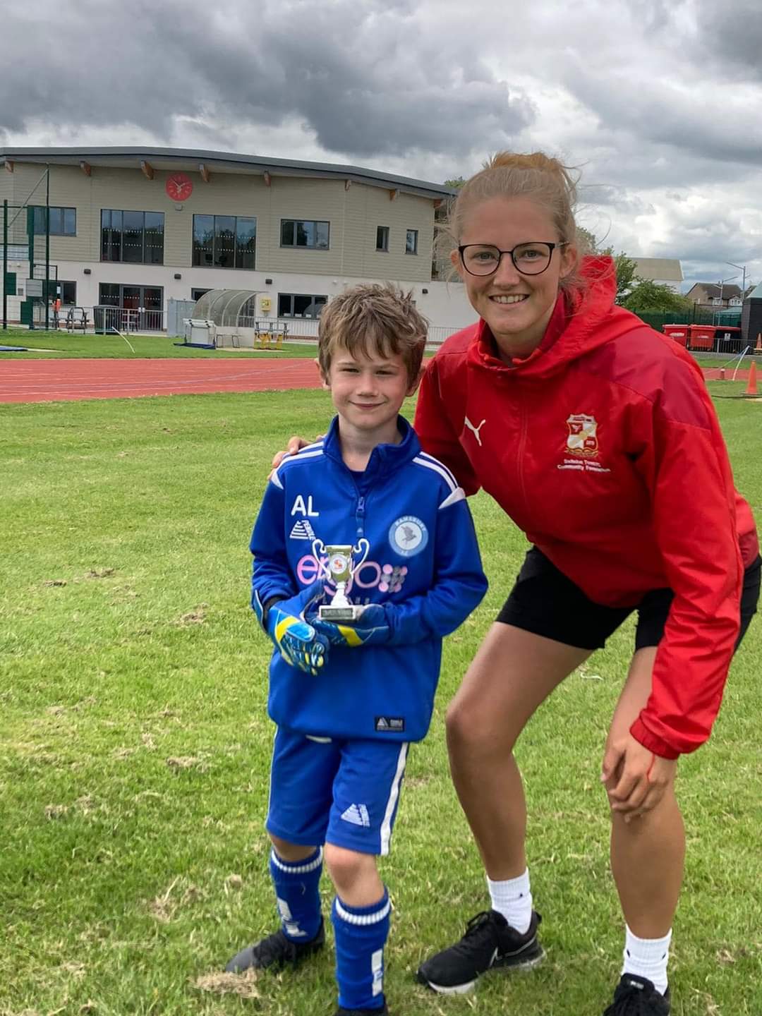 Austin Luker of Ramsbury U7s (next season U8s) wins Swindon Town Football Camp Award