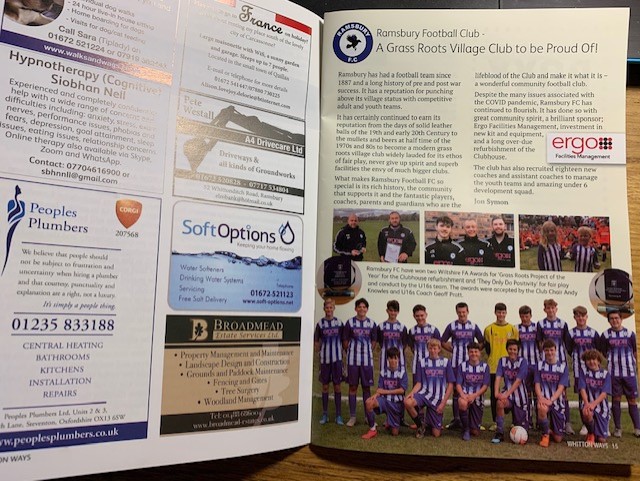 Ramsbury Football Club Article in Whitton Ways Magazine June Edition